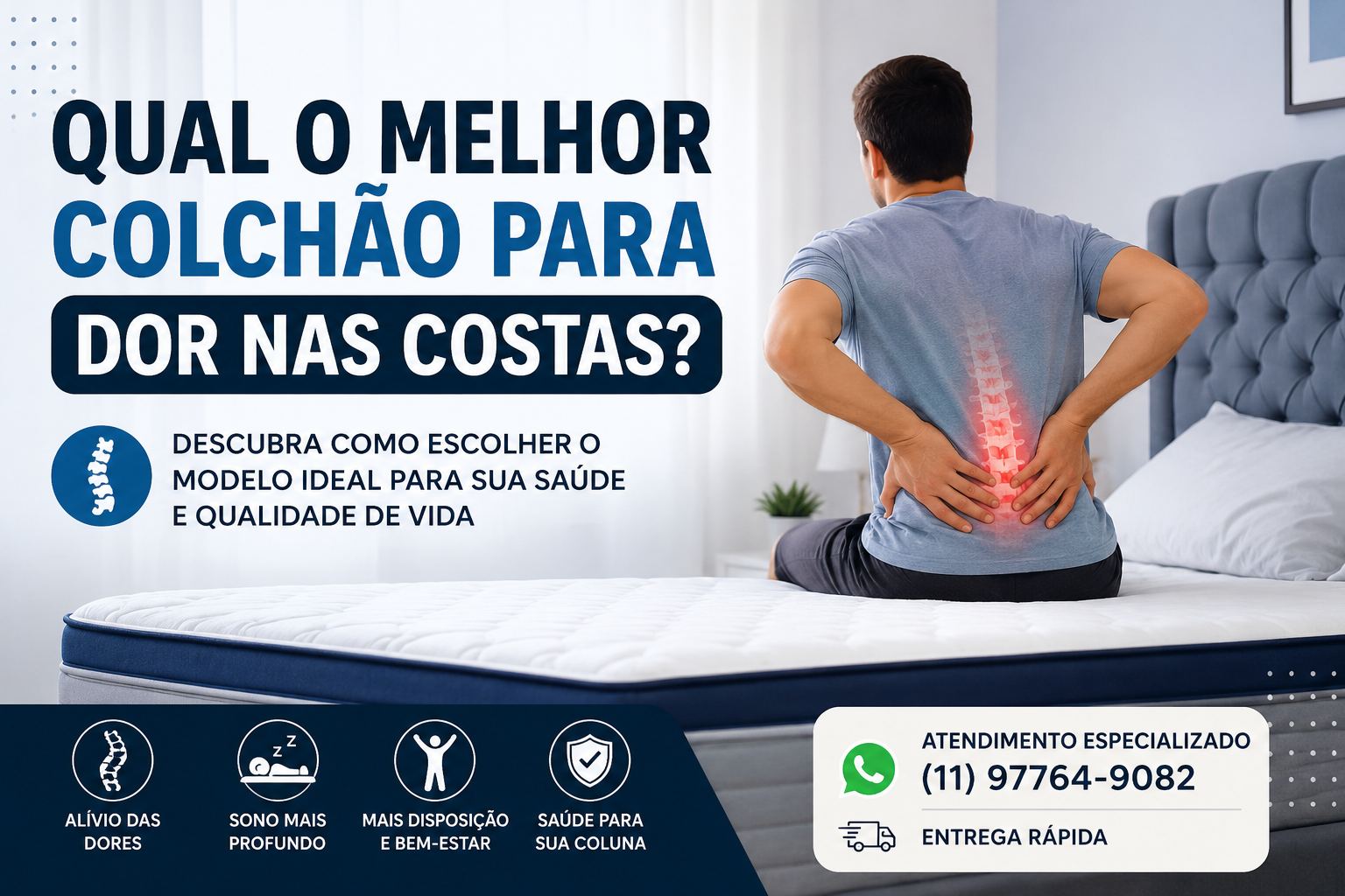 Qual o Melhor Colchão para Dor nas Costas? Descubra Como Escolher o Modelo Ideal para Sua Saúde