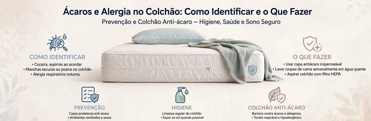Ácaros e alergia no colchão - identificar e resolver - Colchões Pegue no Sono