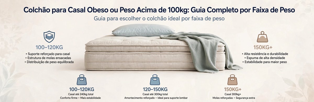 Colchão para casal obeso ou peso acima de 100kg - Colchões Pegue no Sono