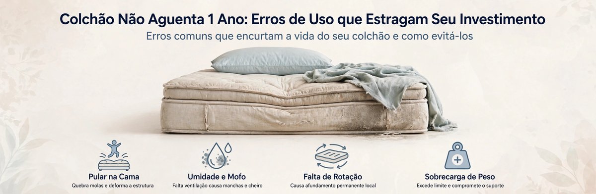 Erros de uso que estragam o colchão - Colchões Pegue no Sono