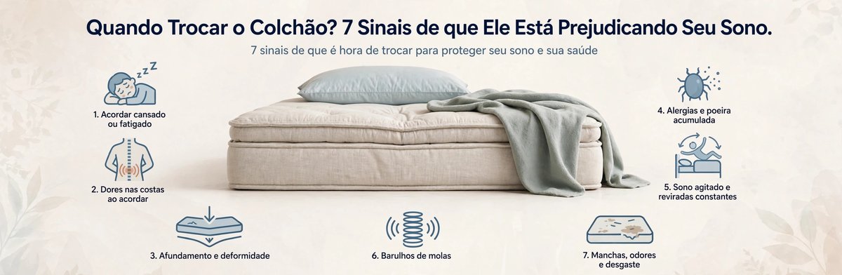 Quando trocar o colchão: 7 sinais de que ele está prejudicando seu sono - Colchões Pegue no Sono